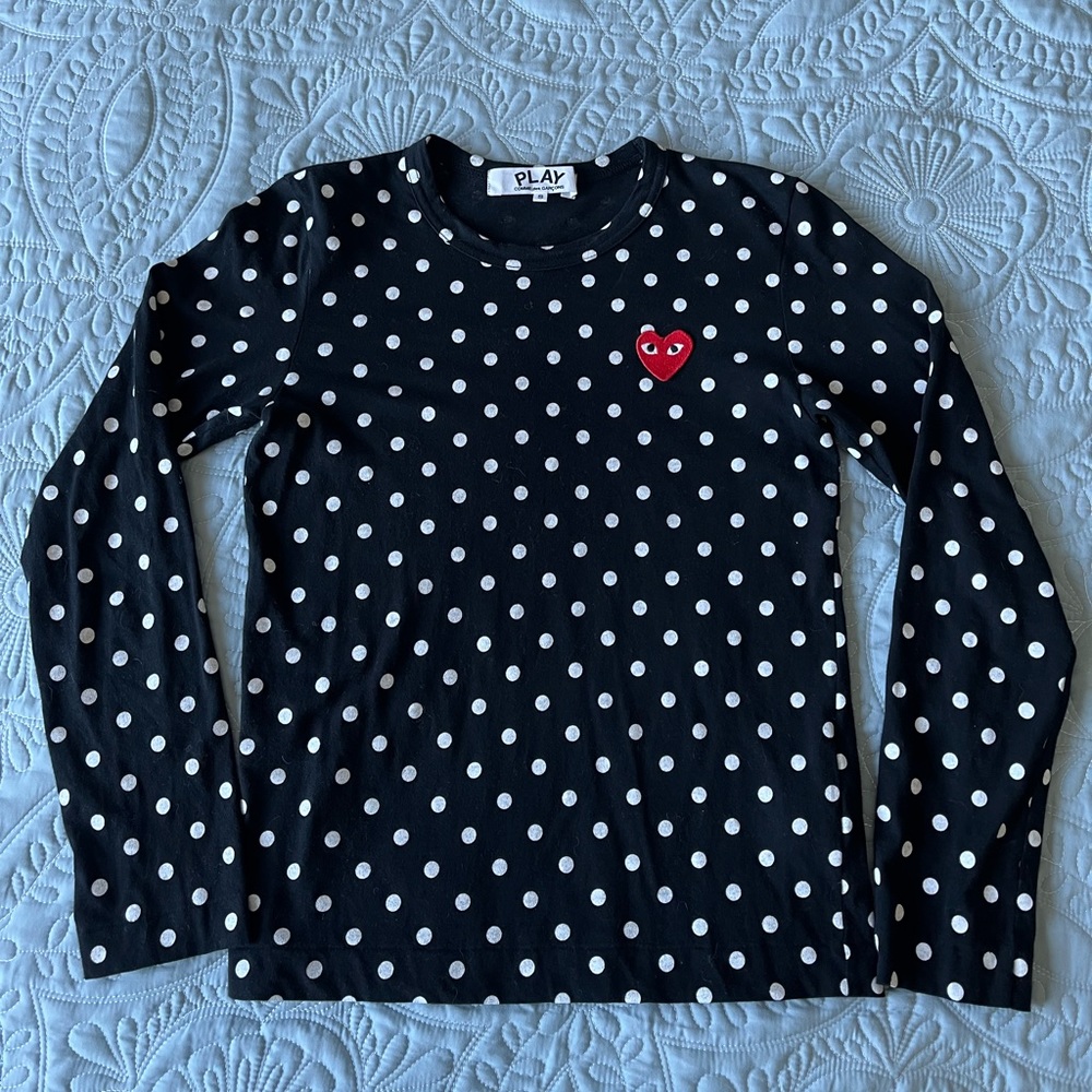 Comme does Garçons PLAY Top - Polka Dots - Size S